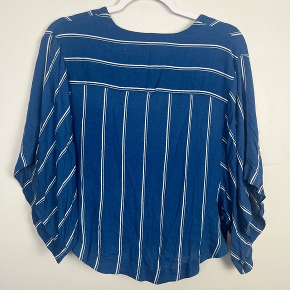 Free People Sleepy Time Indigo Stripe Kimono Top   Size small - Picture 7 of 8